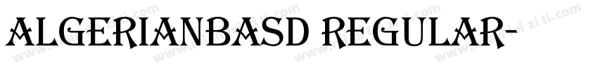 AlgerianBasD Regular字体转换